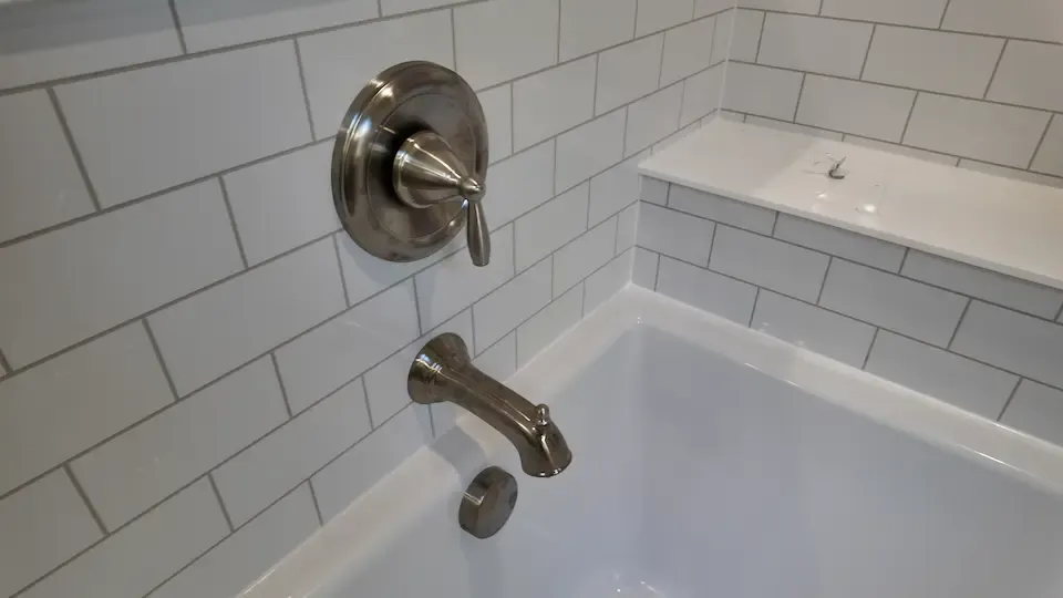 Faucet in bathtub