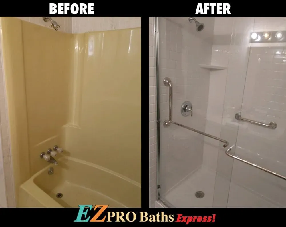 Shower - before after