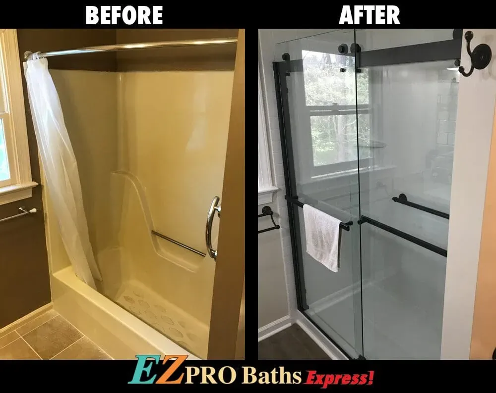 Shower - before after