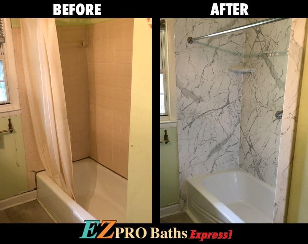 Bathtub before after