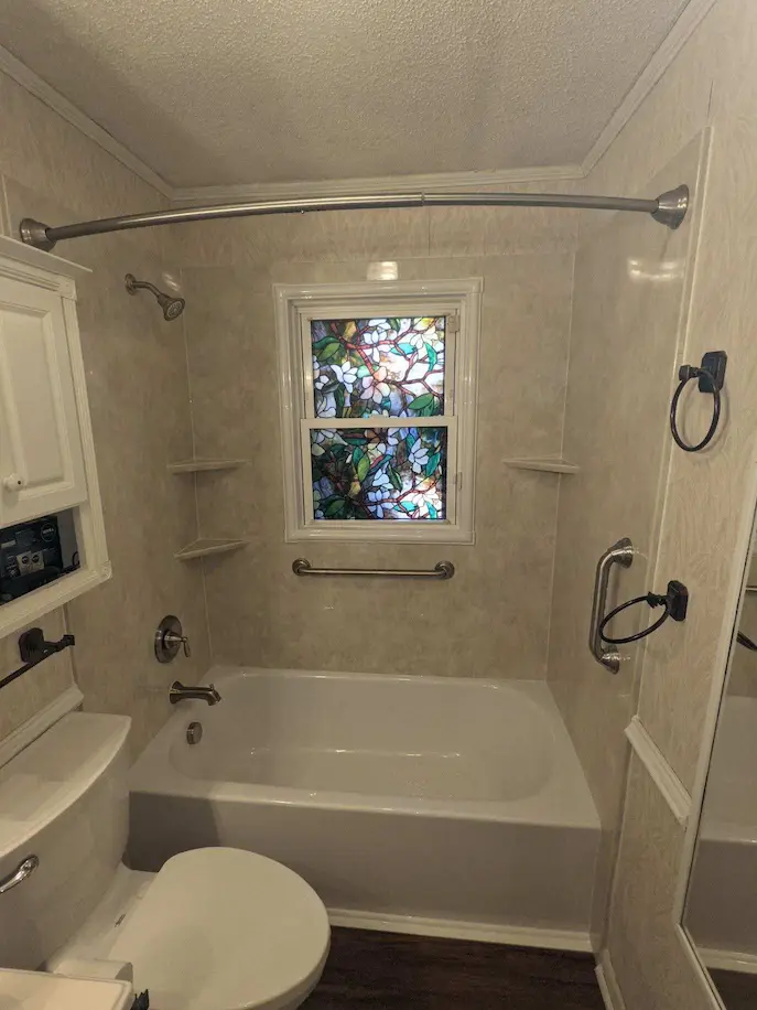 tub shower combo small bathroom design